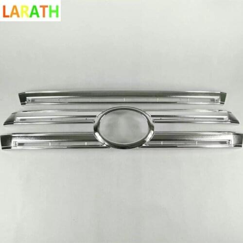 For Toyota Land Cruiser LC200 2016 ABS Chrome Car Front Center Grille Grill Decorative Trim 2pcs