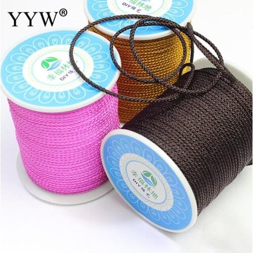 48m/spool 1.8mm Nylon Cord Hot Sale 12 Color Nylon Cord Thread Chinese Knot Macrame Rattail for DIY Necklace Bracelet Braided