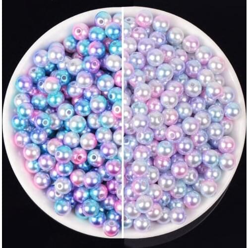 50-1000Pcs 3/4/5/6/8/10/12mm Beads Colorful Imitation Pearls With Hole Round Acrylic Pearl Diy For Jewelry Making Garment Access