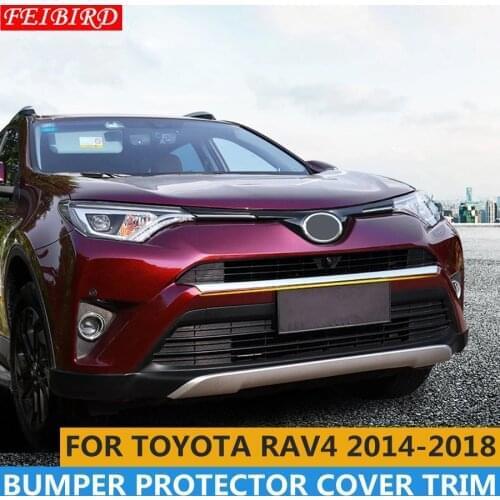 ABS Front Face Lower Bumper Protector Plate Cover Trim 1 Pcs For Toyota RAV4 Rav 4 2014 2015 2016 2017 2018