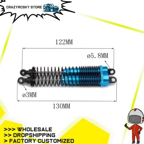 Alloy RCAWD 2PCS/set Oil Adjustable Type 130mm Long Shock Absorber damper for rc car 1/10 Crawler Truck Hop-up parts Hsp hpi