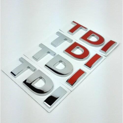 Car Styling 3D Metal TDI Emblem Sticker Car Logo Rear Boot Badge Decal Sticker for VW Passat Bora Golf 7.5x2.6cm