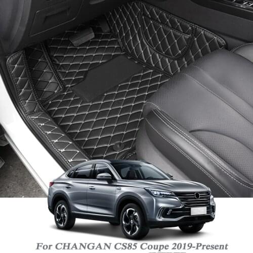 Car Styling PU Leather Floor Mat For CHANGAN CS85 Coupe 2019-Present Auto Foot Pad Carpet Warterproof Cover Internal Accessories