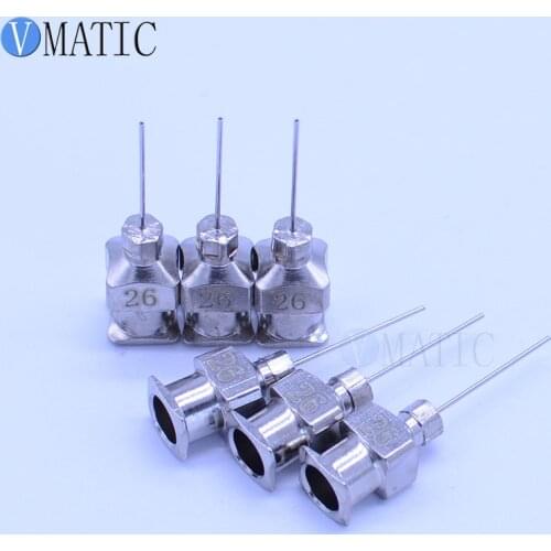 Free Shipping 12Pcs 1/2 Inch Needle Tip Length 26G Stainless Steel Epoxy Glue Dispensing Needles