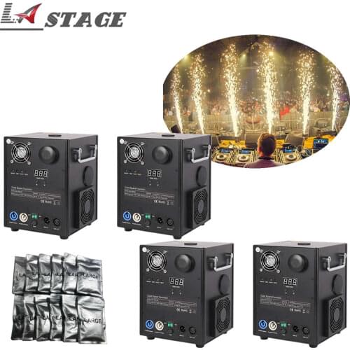Free Shipping 4pcs/lot Cold Pyrotechnics Sparkular Machine Remote Firework Effect Dmx Sparkles Wedding Light Stage Spark