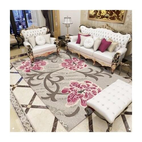 Large Carpet Mediterranean Style Rectangular Bedroom Living Room Non-slip Mat