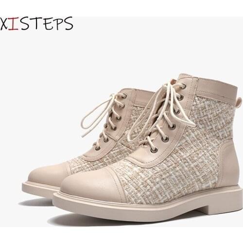 2020 Autumn Winter British Martin Boots Designer Warm Boots Thick With Short Plush Boots Motorcycle Martin Shoes Botas Mujer