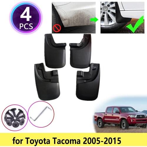For Toyota Tacoma 2005~2015 Mudguards Mudflap Fender Mud Flaps Splash Guards Front Rear Wheel Car Set Accessories 2006 2007 2008