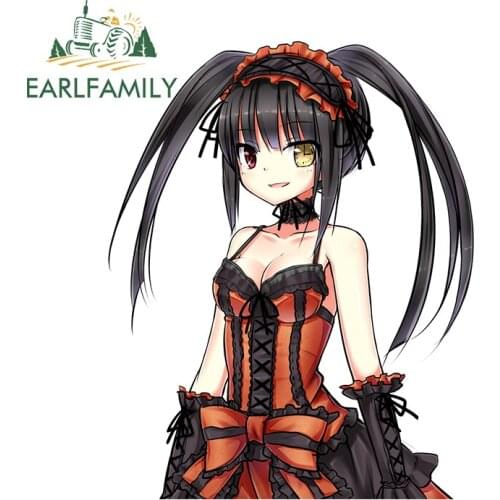 EARLFAMILY 13cm x 10.3cm for DATE A LIVE Vinyl Car Stickers Refrigerator Decal Waterproof Occlusion Scratch Windows Graphics