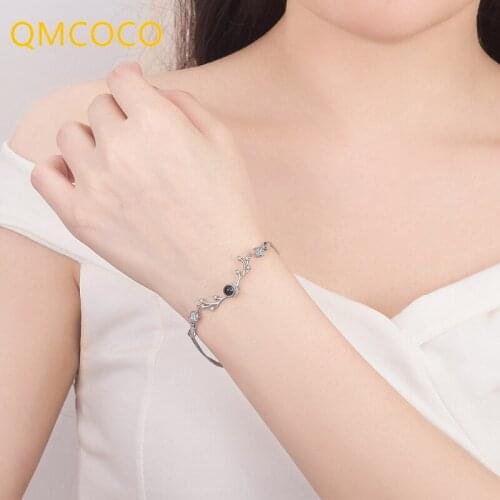 QMCOCO 925 Silver Elegance Simple Fashion Elk Antlers Bracelet For Women And Girl Chritmas Gifts Jewelry Accessories