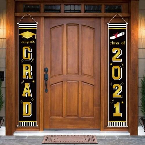Graduation Backdrop Banner Background Congratulations Couplet Wall Theme Diploma Way 2021 Indoor And Outdoor Party Decorations