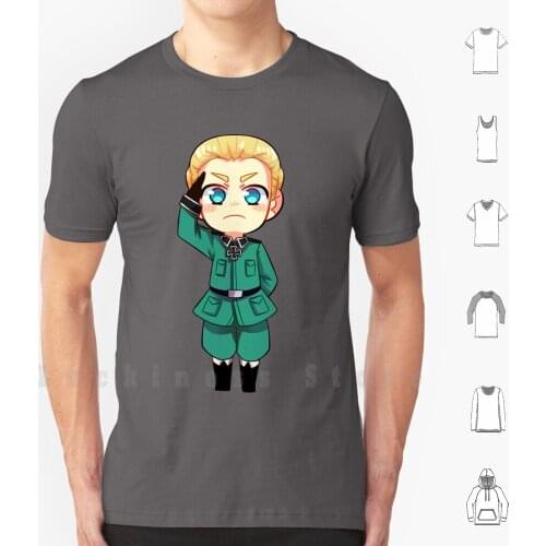 Germany-Hetalia T Shirt 6xl Cotton Cool Tee Hetalia Germany Anime Chibi Cartoon