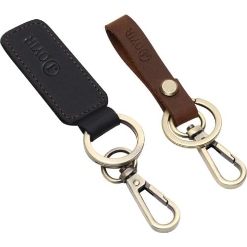 Personalized Handmade Leather Keychain Retro Leather Car Keychain Creative Small Gift S L