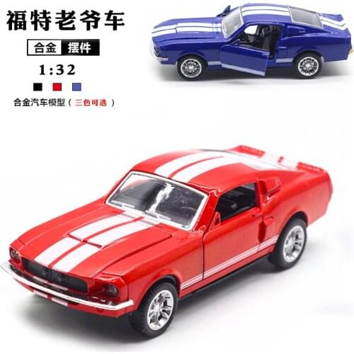 1:32 Alloy Ford Mustang Classic Car Model Childrens Toy Car Ornaments Back Car Model Can Open The Door Exquisite Work