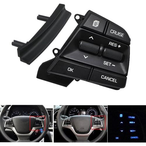 Car Steering Wheel Buttons For Hyundai Movable Collar Solaris/Accent 1.6L 2017 2018 Cruise Control Switch