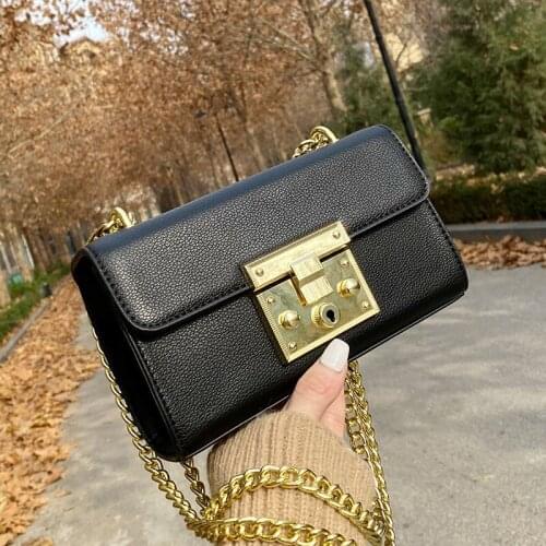 Small Chain Crossbody Bag 2021 New PU Leather Designer Women Handbag Shoulder Bag Small Square Bag