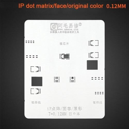 Amaoe Matrix Face ID/True Color LCD Screen Cable Tin Template For Phone X/XS MAX/XR/11Pro MAX Steel Mesh BGA Reballing Stencil