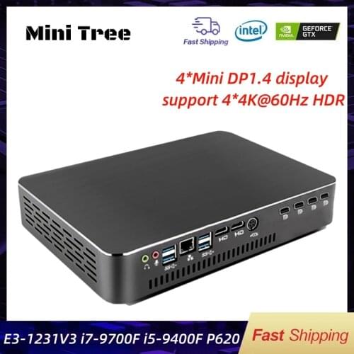 Desktop Computer Mini PC Intel Core i7 9700F i5 9400F NVIDIA Quadro P620 2GB GDDR5 3D Graphic Design Ps Ai 4*4K mDP1.4 Win 10 AX
