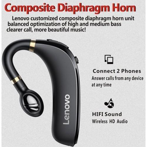 Original Leno HX106 Bluetooth Earphone Pro Ear Hook Wireless Bluetooth 5.0 Earbud With Microphone 40 Hours For Driving Meeting