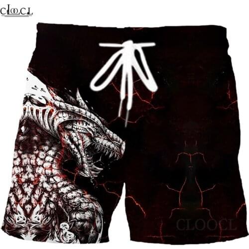 CLOOCL Newest Tattoo Dungeon Dragon 3D Print Fashion Men Shorts Summer New Harajuku Hip Hop Leisure Beach Shorts Drop Shipping