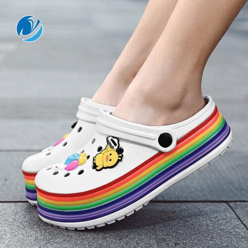 Mo Dou New Summer Slippers Quality EVA Slides Flip Flops for Women Indoor Outdoor Beach Garden Clogs Shoes Garden Travel Girls