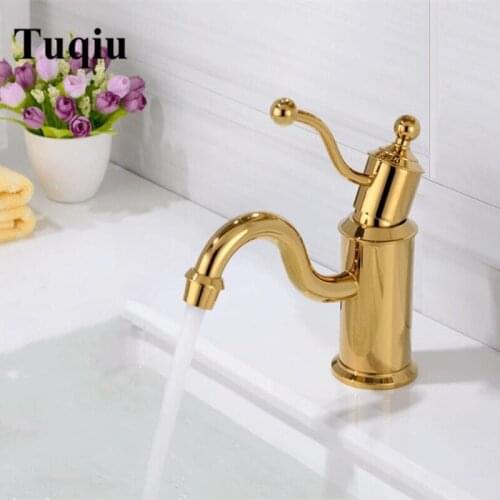 Vidric Gold solid Brass construction Bathroom basin Faucets Hot and Cold Water Mixer Tap Contemporary Mixer Tap torneira