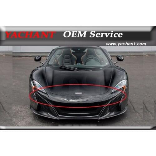 Car Styling Carbon Fiber Front Bumper Cover Fit For 2014-2017 McLaren 650S OEM Front Bumper Top Cover