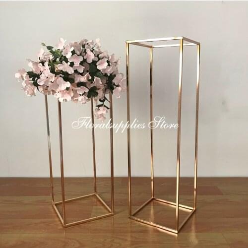 Wedding Metal Gold Flower Vase Column Stand for Wedding Centerpiece Decoration