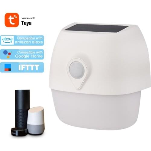 Smart Wall Lamp for Bedroom Solar Lamp Works with Google Home Assistant & Alexa Tunable White & RGB Tuya WiFi APP Phone Control