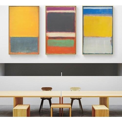 Vintage Abstract Red Yellow Colorful Master Oil Prints for Living Room Home Decor Canvas Painting Posters Wall Art Pictures