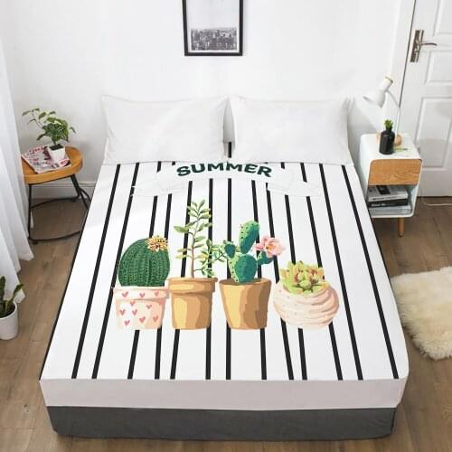 1pc bed sheet Elastic fitted sheet With An Elastic Band 150/180/200/160*200 Mattress Cover Double Bed cover nodic