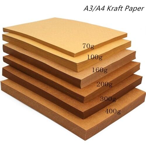 A4 Kraft Paper Handmade DIY Origami Paper Print Sketch Drawing Craft Paper Thick Paperboard Cardboard