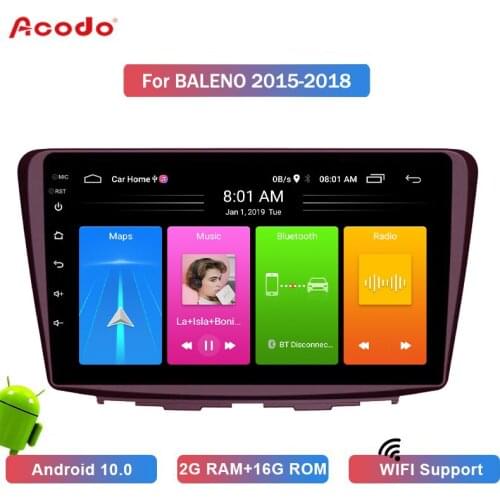 ACODO 2G RAM+16G ROM Android 10.0 Car Radio Multimedia Player For Suzuki Baleno 2015-2018 Navigation GPS 2 din