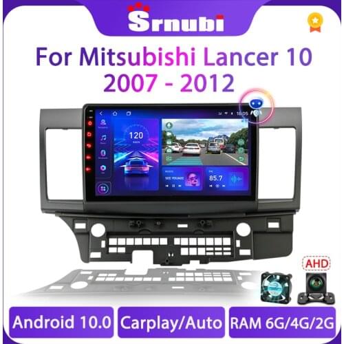 Srnubi Android 10 Car Radio For Mitsubishi Lancer 10 CY 2007-2017 Multimedia Video Player 2 din FM Navigation GPS autoradio DVD