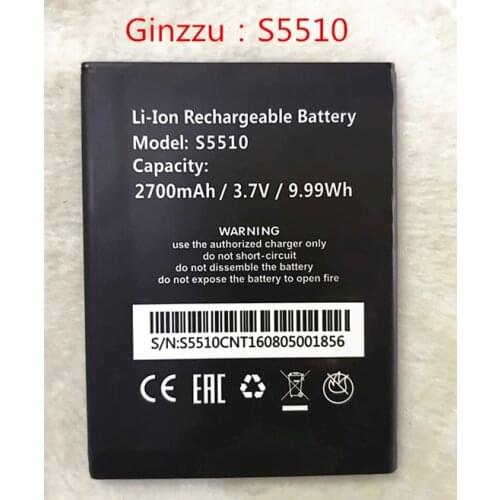 AZK 100% New 2700mAh Ginzzu S5510 High Quality Replacement Battery for Ginzzu S5510 Mobile Phone 3.7V