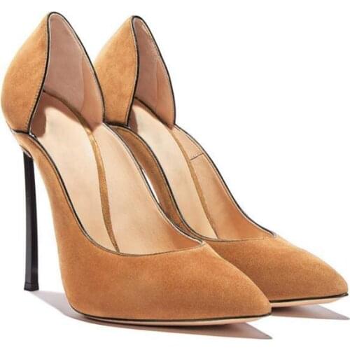 Brand Women Shoes Thin Heels Sandals Pointed Toe Splicing Retro Slip-on Party Pumps Super High Heels Office Single Shoe Pumps