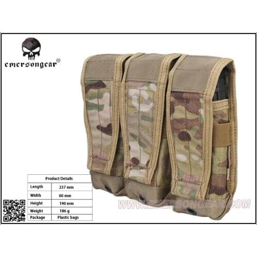 EmersonGear CP Style Flap Triple Magazine Pouch Combat Molle MAG Pouch EM6365