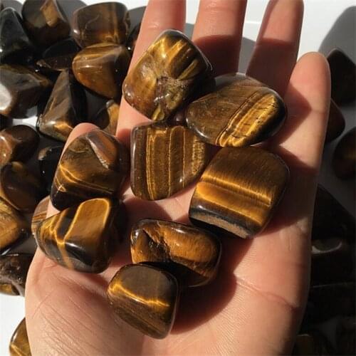 100g Natural tiger eye stone crystal gravel yellow tiger eye stone large granule
