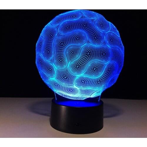 Brain Acrylic Small Night Light 3D Stereo Illusion Lamp 7 Color Change USB Remote Touch Switch Creative Personality Gifts