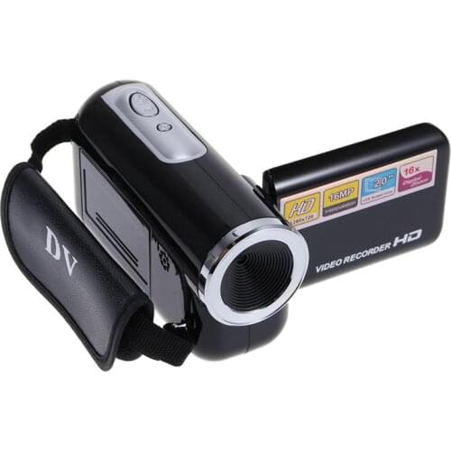 Mini Video DV Camcorder Handheld 16 Million Pixels Digital Camera LED Flash Digital Zoom 2.0 Inch (Black)
