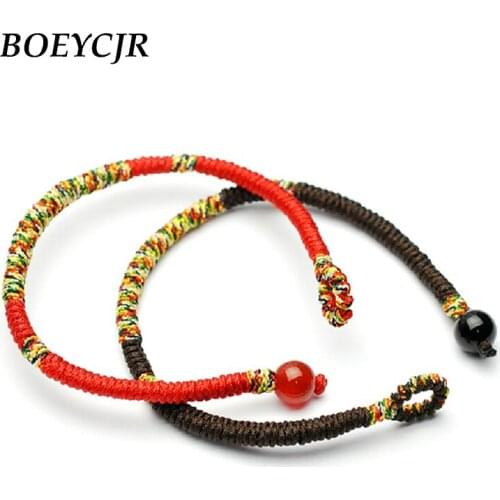 BOEYCJR Tibet Couple Bangles & Bracelets Fashion Jewelry Handmade Ethnic Braided Rope Bracelet for Men For Women Christmas Gift