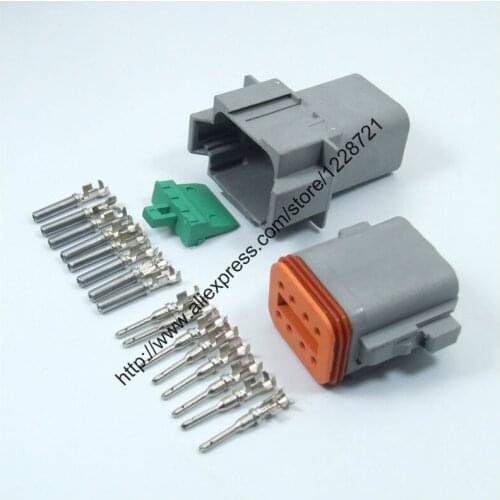 1 Sets Kits DT06-8S DT04-8P 8Pins Male Female Wire Connector Kit Complete With Wedgelocks&Terminals for Adapter Amphenol Deutsch