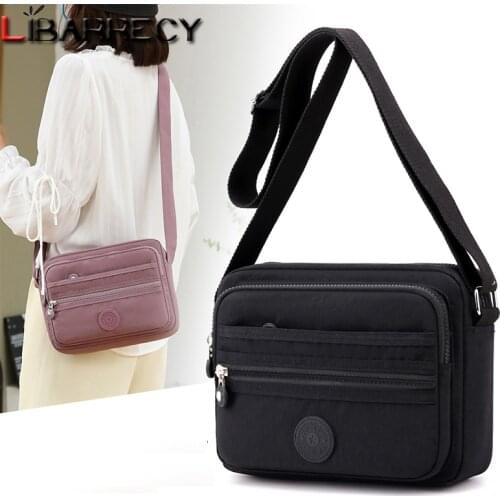 Casual Small Crossbody Bags for 2021 New Fashionable High Quality Nylon Cloth Solid Color Shoulder Bag for Ladies Travel Bag