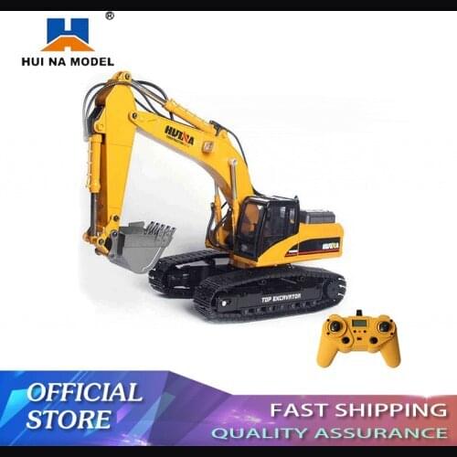 1:14 Scale RC Excavator FULL ALLOY huina 580 Hydraulic Excavator off Road Construction 2.4GHz Remote Control Truck Toys for boys