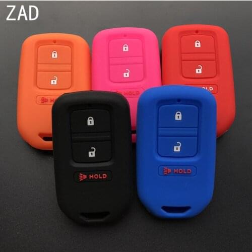 ZAD silicone rubber car key case cover for honda fit jade CRV VEZEL XRV CRIDE 3 buttons key case cover