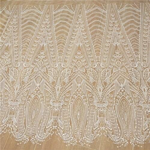 Bridal special embroidery French fabric lace for wedding dress