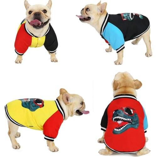 Warm Fleece Dog Clothes Autumn Winter Pet Print Jacket Coat Chihuahua French Bulldog Pug Small Medium Large Dogs Vest Clothing