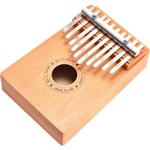 10 Key Kalimba Thumb Piano Solid Finger Piano for Childrens Musical Instrument Toys for Beginners