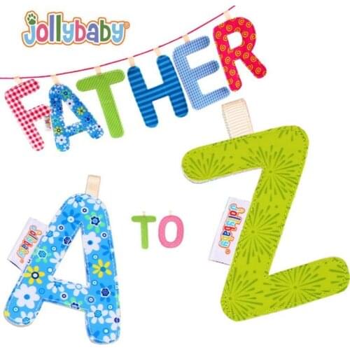 26pcs/set gift fun cognition educational jollybaby kids multifunctional cloth letter teether flowery 26pcs/set soft baby toy