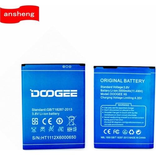 High Quality X6 3000mAh battery for Doogee X6 Pro X6Pro Cellphone